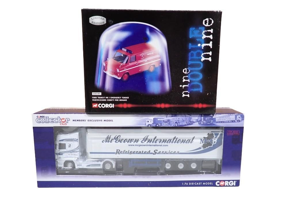 Corgi CC18108 1/76 Scale Scania R Fridge McGeown International Ltd and Corgi CC02301 Ford Transit MK (1 of 6)