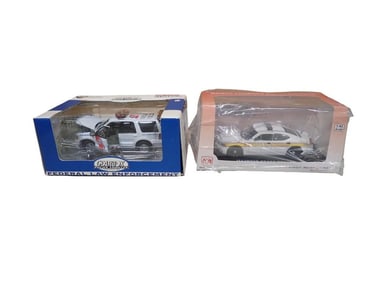 Die-Cast Cars - Gearbox Police Vehicle US Coast Guard and Illinois State Police 1:43 Scale Dodge Cha