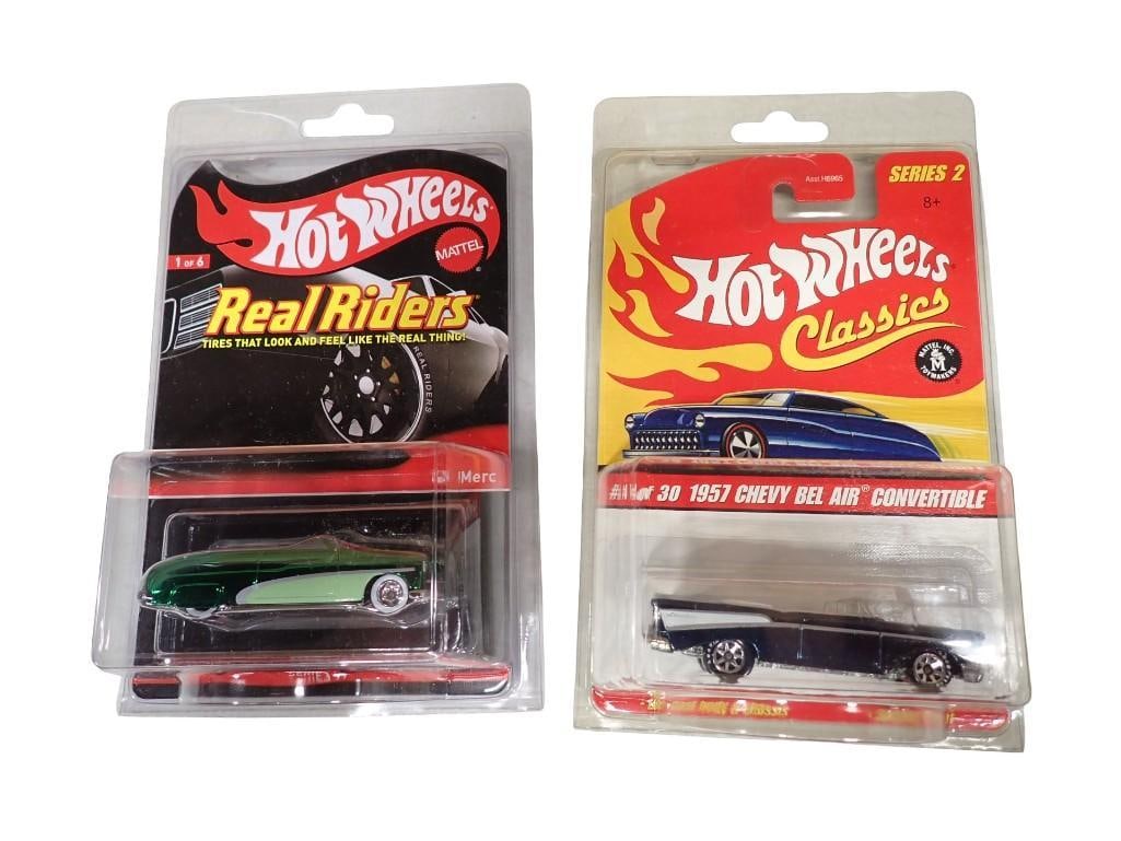 Hot Wheels Real Riders '49 Merc and Hot Wheels Classics 1957 Chevy Bel Air Convertible (1 of 7)