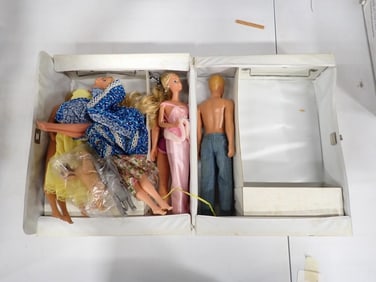 Barbie Dolls, Clothes, etc in a Montessori Case