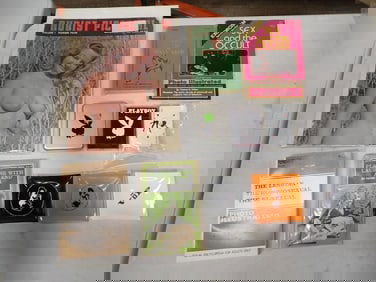 Adult Lot including Vintage Nudist Pictorial, Adult Books, Playboy Playing Cards, Sex and the Occult