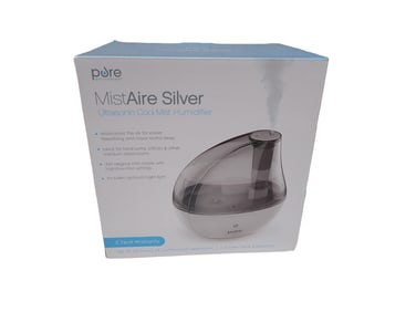 Pure MistAire Silver Ultrasonic Coll Mist Humidifier New in Box