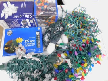 Lot of assorted Christmas Lights including some new in Box