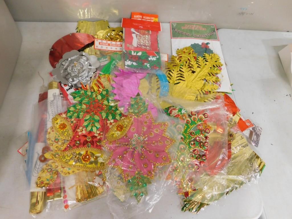 Lot of assorted Christmas Decorations including Vintage, New in Package, etc. (1 of 5)