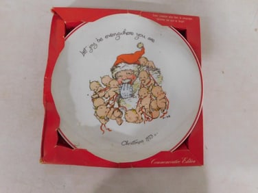 Vintage 1973 Kewpie Christmas Plate