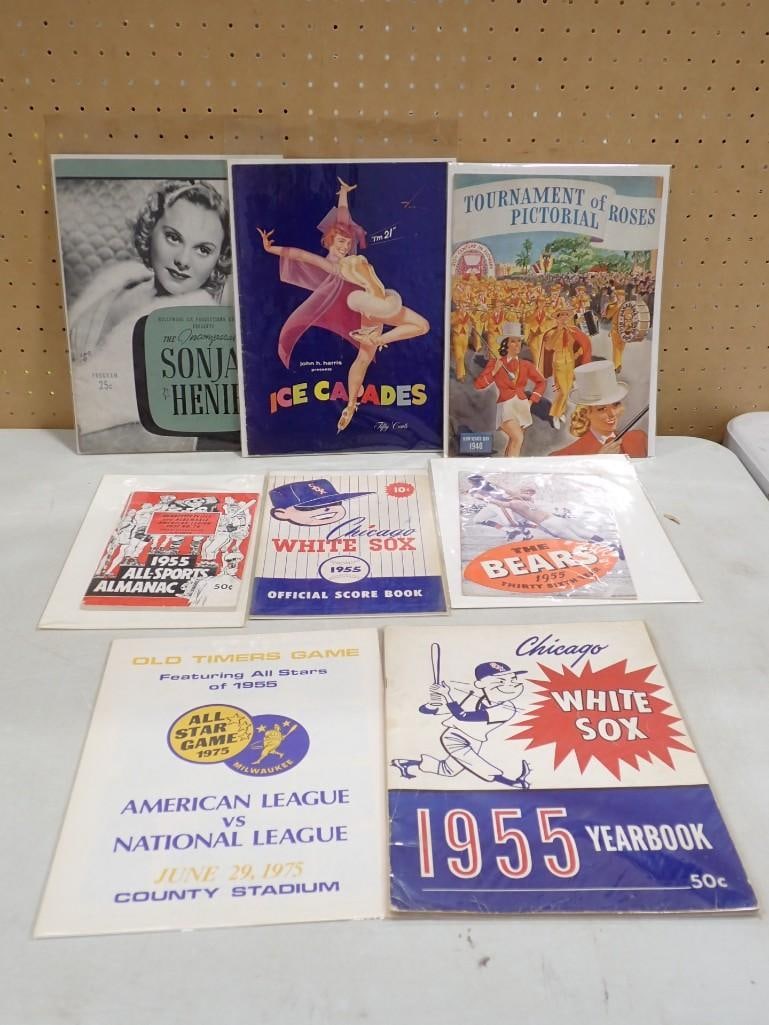 Vintage Ephemera incl 1955 Chicago White Sox Official Score Book, Ice Capades, Tournament of Roses P (1 of 5)