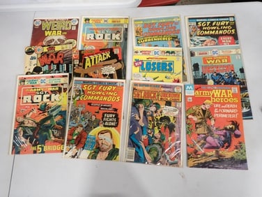 Lot of Vintage Comic Books including Sgt. Fury, Weird War Tales, Losers, Army of War, etc.