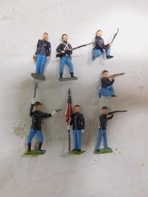 Lot of Civil War Union Soldier Metal Toy Soldiers