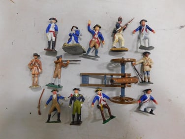 Lot of Toy Soldiers - looks to be American Revolutionary War