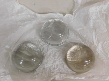 3 Glass Paperweight Magnifiers