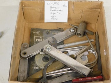 Vintage Tool Lot including tools for Carburetor, Ignition, Tire, Car Radio, etc