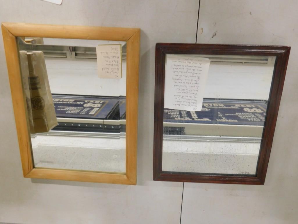 Antique Mirrors - One Marked Boston Durand Process - See attached info, One with Maple Frame: Antique Mirrors - One Marked Boston Durand Process - See attached info, One with Maple Frame All pictures are considered part of the description and should be examined carefully by bidders. Live Aucti