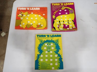 Lot of Turn 'N Learn Self Checking Math Cards