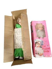 2 Vintage Dolls incl The Musical Bride and Another Vintage Doll