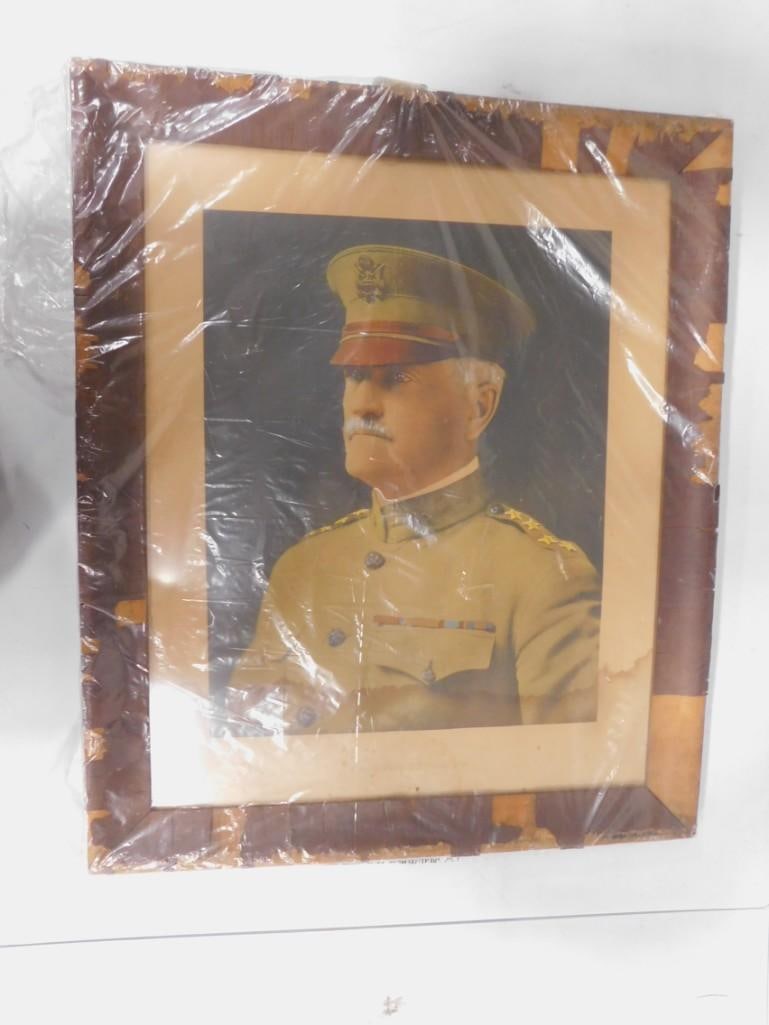 Vintage Framed Print of General Pershing (1 of 3)
