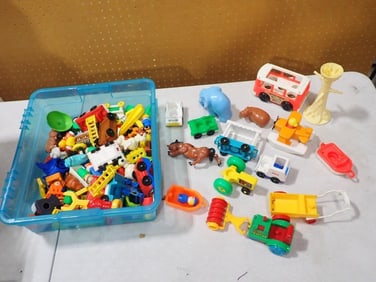 Toy Lot including Fisher Price Little People, etc.