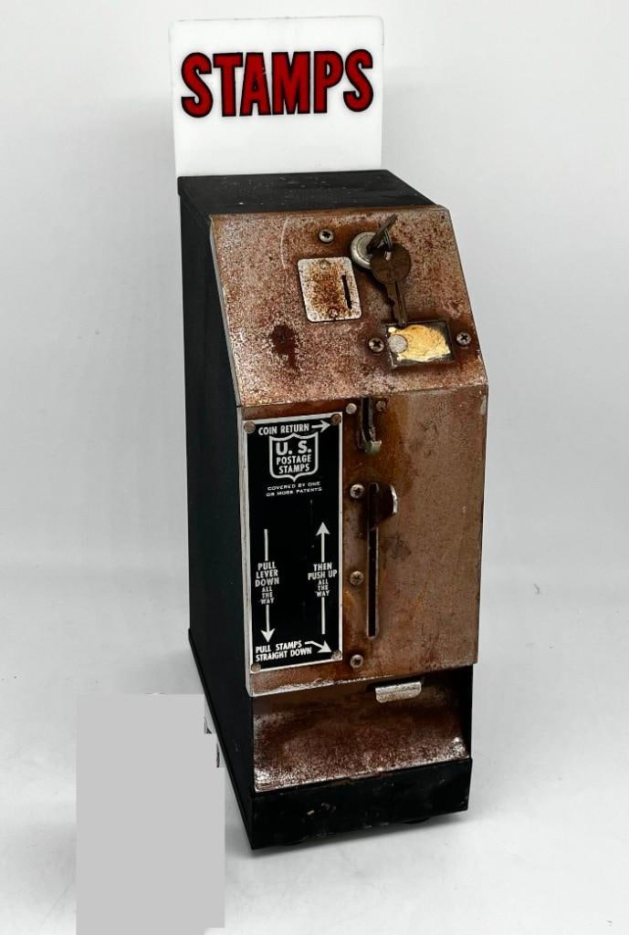 US Postage Stamp Coin Operated Machine w/ Keys 17 x 8 in (1 of 3)