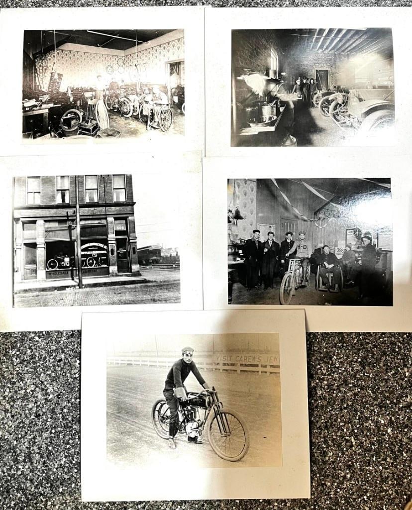 5 Antique Photographs of Harley Davidson Motorcycle Racing, Dealership and More (1 of 6)