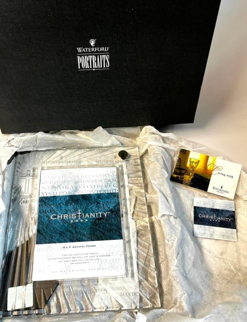 Waterford Crystal 5" x 7" Picture Frame 2000 Christianity (1 of 5)