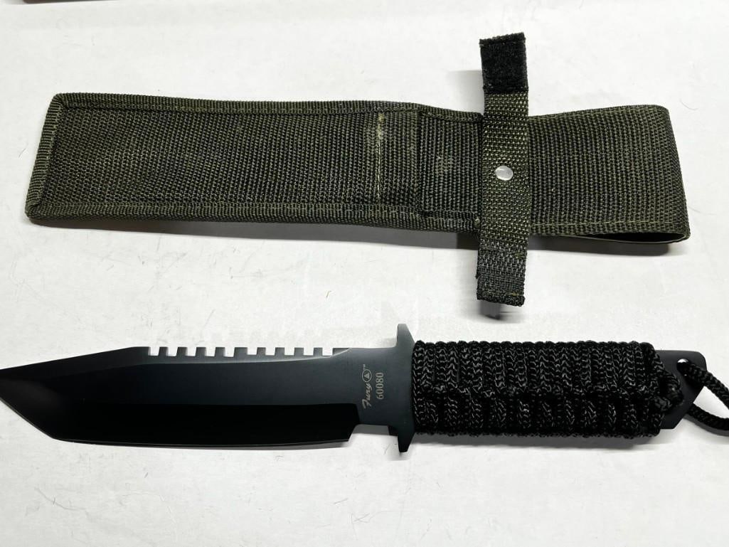 Fury Fixed Blade Knife with Braided Handle, #60080 Brand New: Fury Fixed Blade Knife with Braided Handle, #60080 Brand New. 10.5" new condition All pictures are considered part of the description and should be examined carefully by bidders. Live A