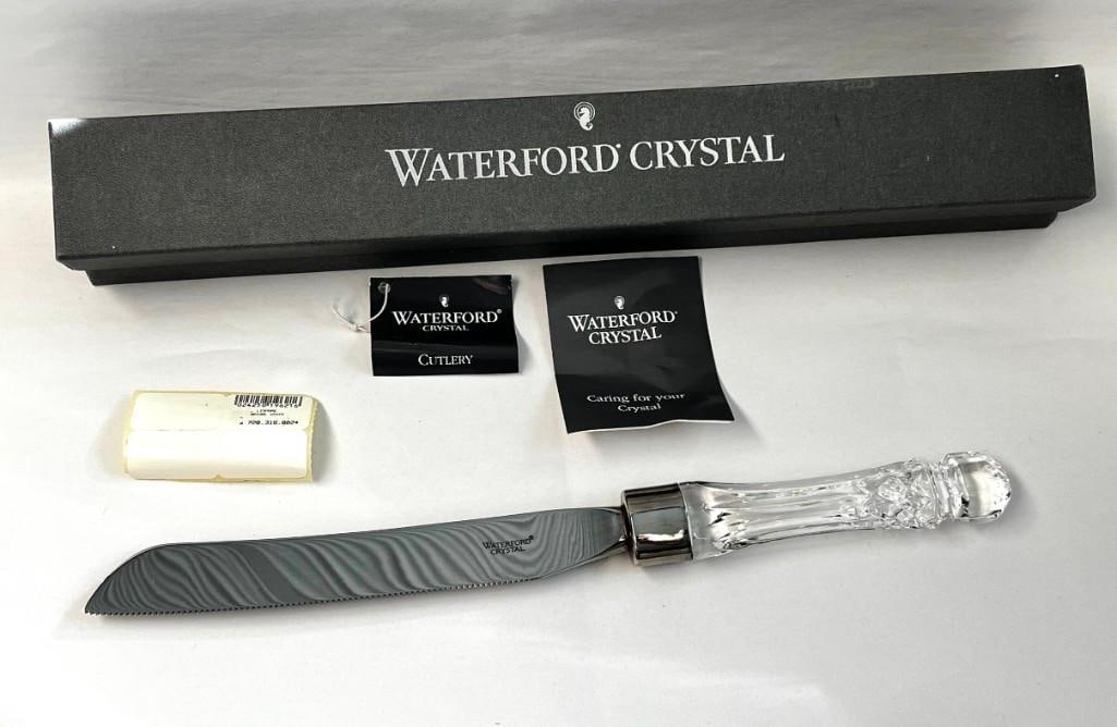 Waterford Crystal Lismore Bridal Knife New in Box: Waterford Crystal Lismore Bridal Knife New in Box. Beautiful condition with box and papers 13" long All pictures are considered part of the description and should be examined carefully