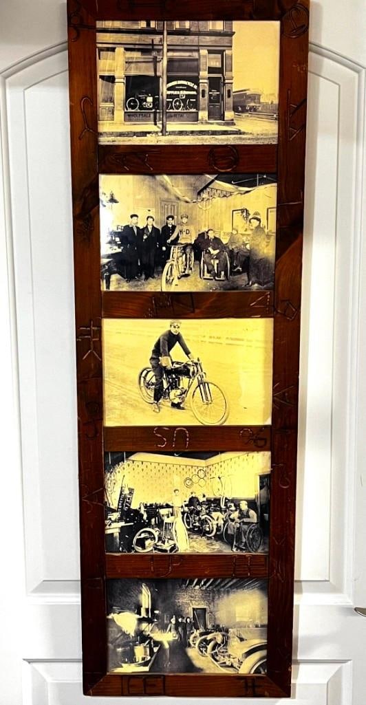 Antique Motorcycle Photos in Custom Frame, Harley Davidson & More (1 of 6)