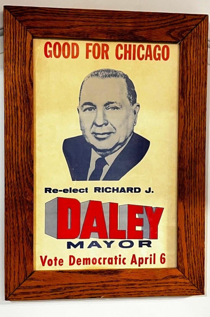Chicago Mayor Richard Daley Framed Election Poster (1 of 2)
