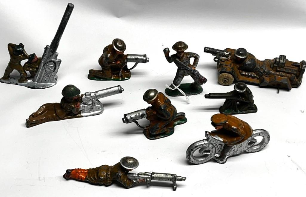 Lot of 9 Barclay Manoil Lead Military Figures (1 of 3)