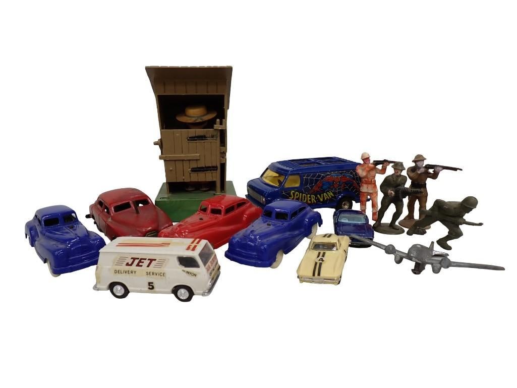 Vintage Misc Toys, 3 Keystone Gas Station Water Cars, Spider Man Van and More (1 of 6)
