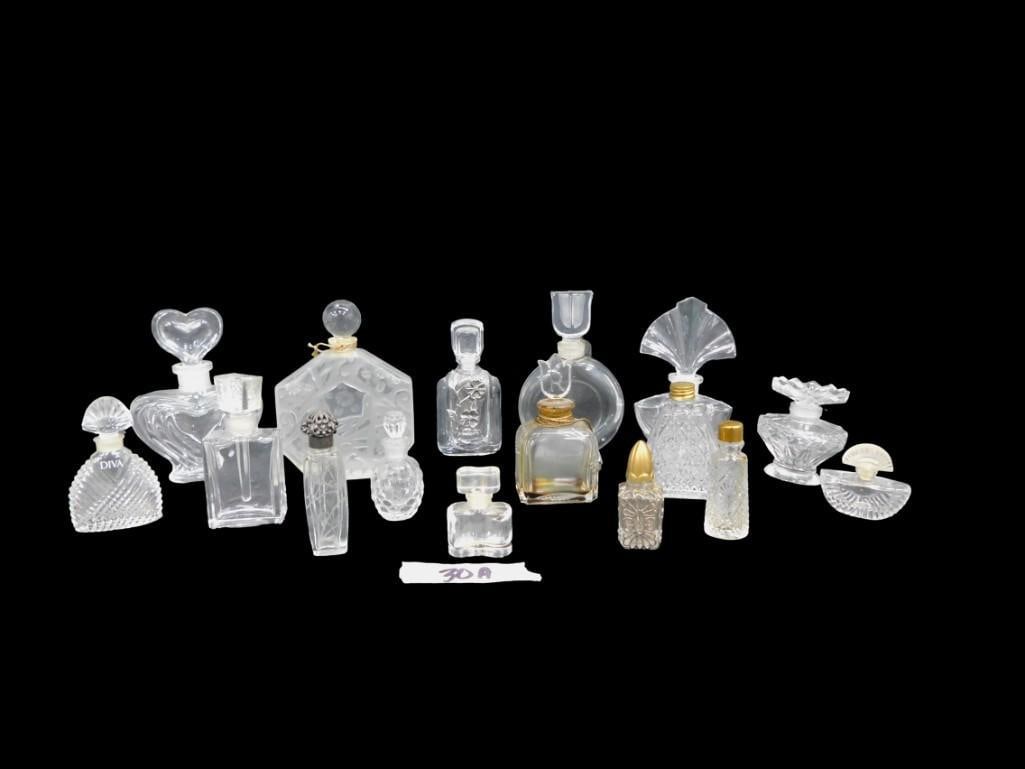 Lot of 15 Mostly French Crystal Vintage Perfume Bottles (1 of 15)