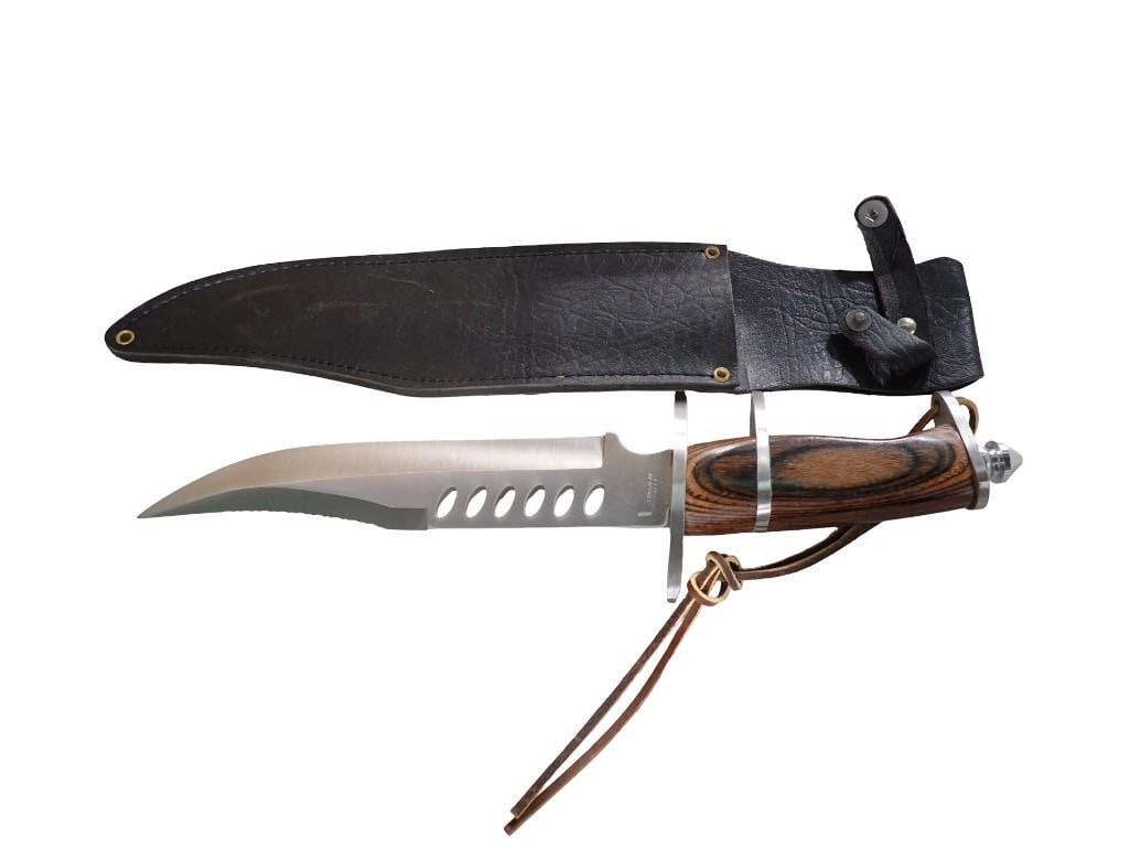 Crocodile Bowie II knife by Frost Cutlery, Blade Marked Japan (1 of 9)