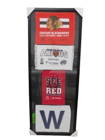 Framed Chicago Sports Teams Playoffs Towels incl 2015 NLCS Chicago Cubs,