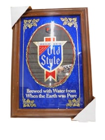 Old Style Beer Bar Mirror 15"x21"