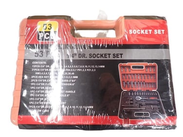 53 pc 1/4" Dr. Socket Set New and Factory Sealed