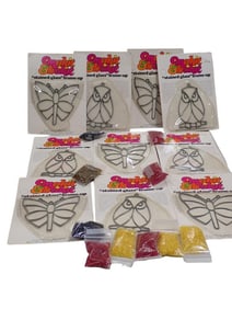 10 Vintage Makit & Bakit "Stained Glass" Frame-up Kits in Original Packages