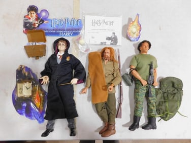 Harry Potter, Dragon Models Mountain Man, Formative Intl. 12" Military Figures Lot