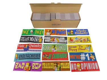 Case of 20 Sets of New Simpsons Bumper Stickers - Vending Machine Stickers, 15 stickers per set