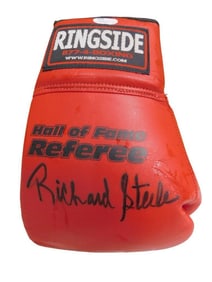 Richard Steele Signed HOF Referree Glove with JSA COA