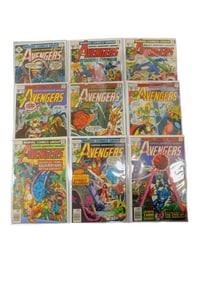 9 Marvel Avengers Comic Books incl 160, 161, 163-169 - Byrne Art