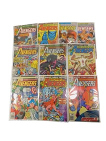10 Marvel Avengers Comic Books including 170-172 174-180 - Ultron & Jolcasta