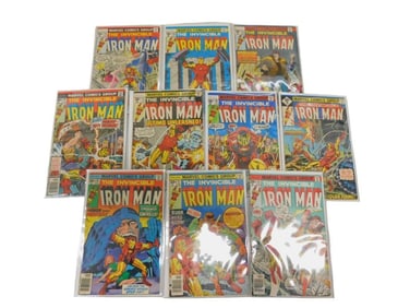 10 Invincible Iron Man Marvel Comic Books including Issues 90, 92-96, 98-101