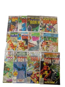 12 Marvel Invincible Iron Man Comic Books - issues 150-155, 157, 159, 160, 162-164