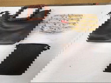 Vintage Handbags incl 1960s Beaded/Sequins Tokyo Bag with Chain, !940s Chocolate Brown Genuine Corde