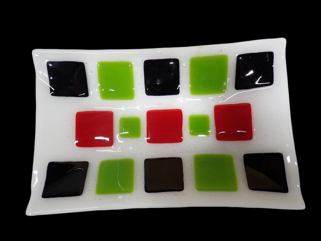 Fused Art Glass Decor Plate (1 of 4)