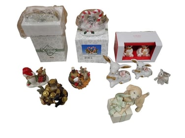 Figurines incl Vintage Porcelain Deer, Napcoware, Charming Tails, Polar Bear Salt and