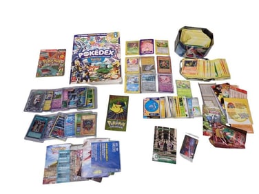 Lot of Pokemon Cards, Pokedex Guide, etc