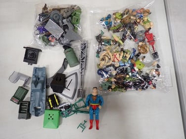 1980s and 1990s GI Joe Figures incl For Parts, Accessories, Superman Figure, Etc