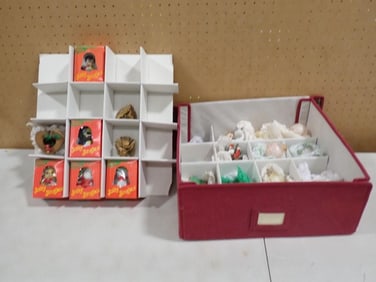 Christmas Ornament Case including Ornaments and Jolly Jingles, etc.
