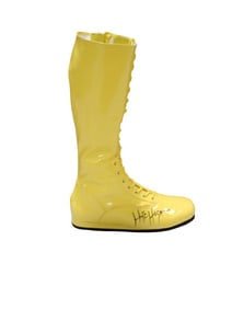 Hulk Hogan Autographed Signed Yellow Wrestling Boot with JSA Sticker