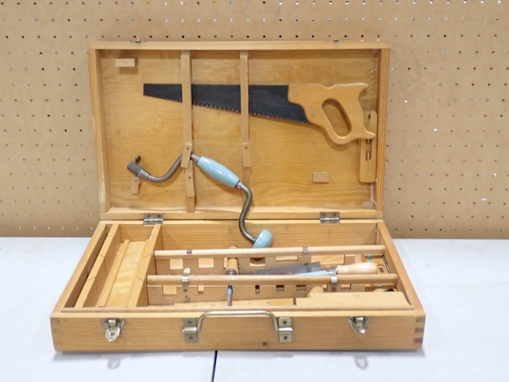 Vintage Handy Andy Tool Chest Set with Wooden Case - comes with everything as shown (1 of 6)